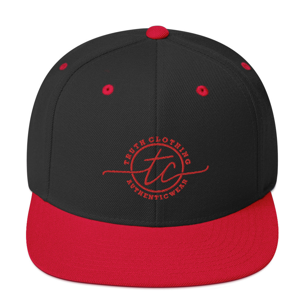 Red Colorblock Snapback Hat