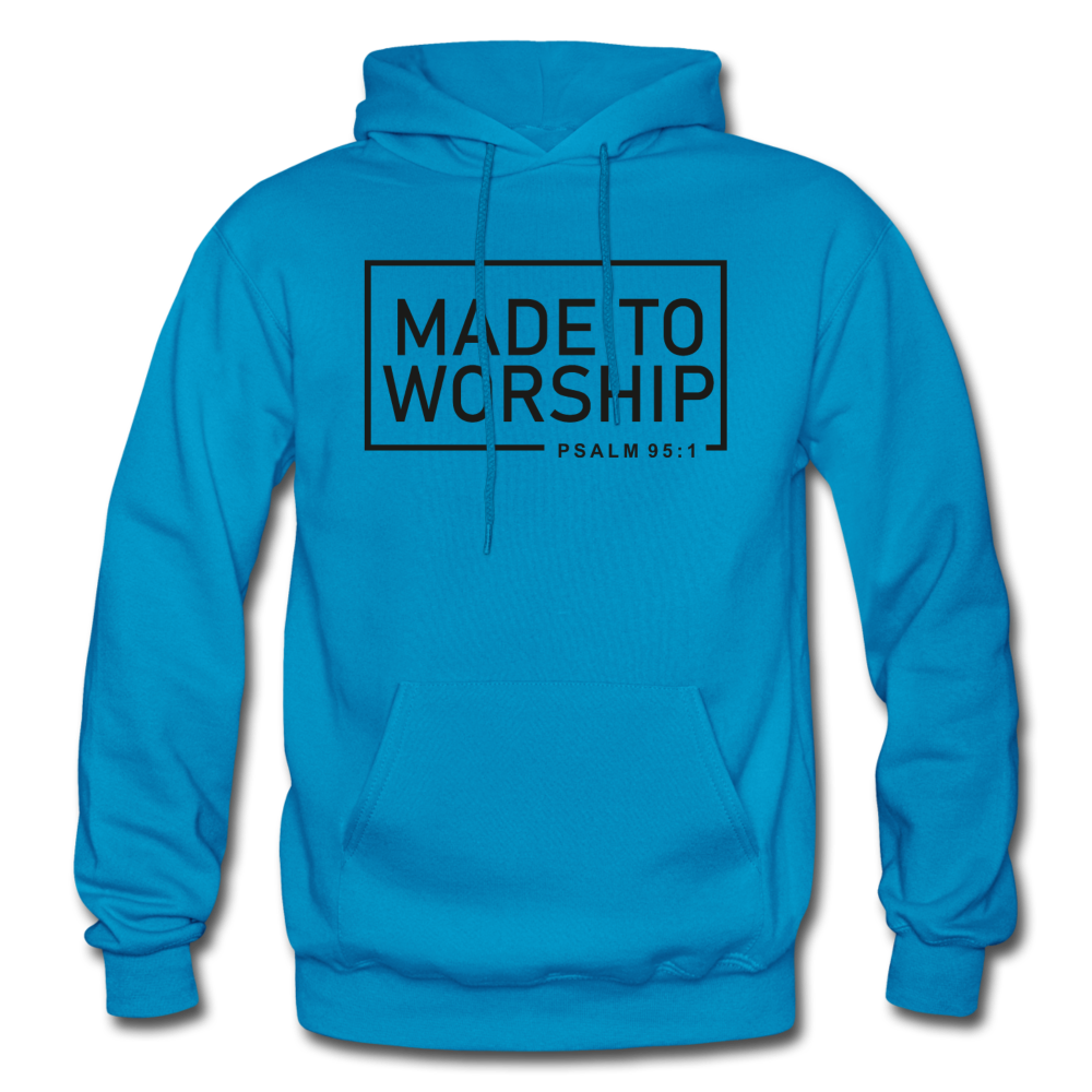 Women's Made to Worship Hoodie - turquoise