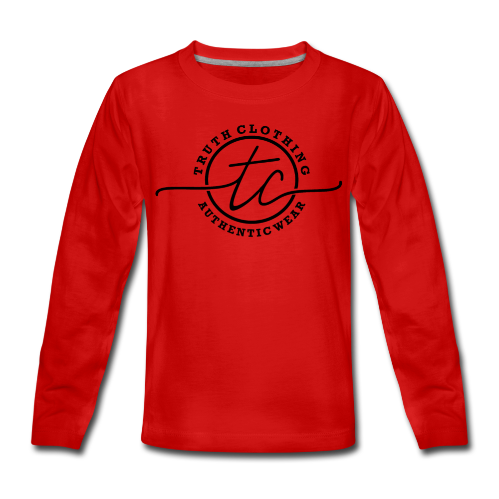 Boy's Premium Long Sleeve T-Shirt - red