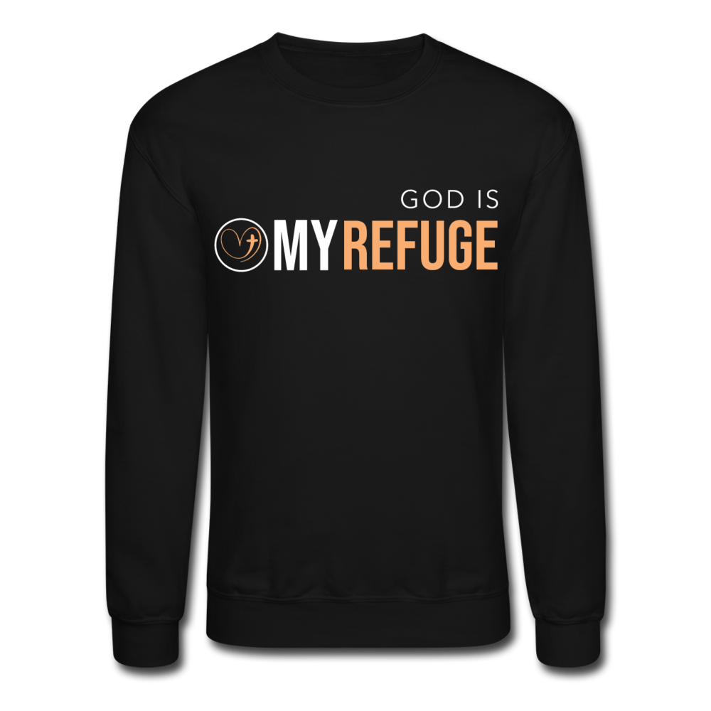 Women's God Is My Refuge Sweatshirt - black