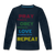 Kids' Pray Obey Love Repeat Long Sleeve T-Shirt - deep navy