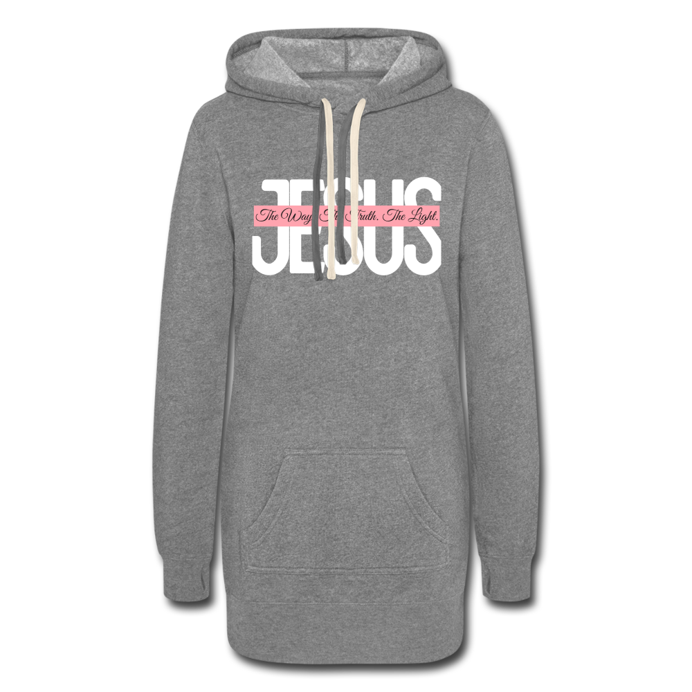 Women's Jesus Hoodie Dress - heather gray