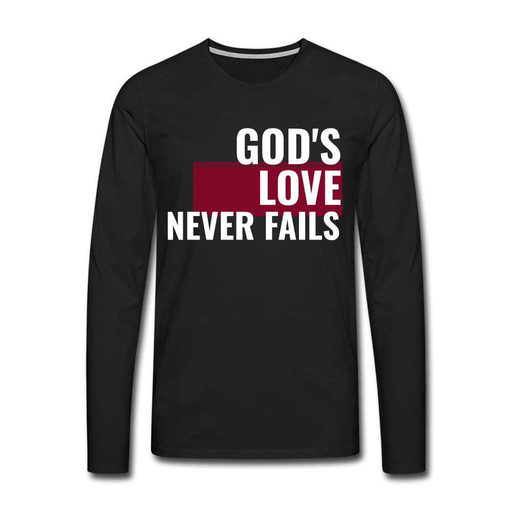 Men's God's Love Long Sleeve T-Shirt - black