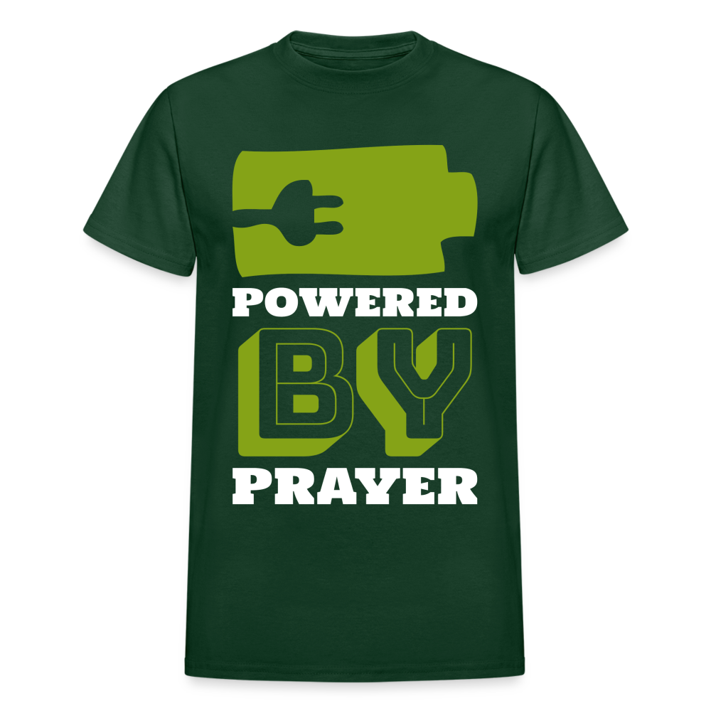 Men's Powered By Prayer T-Shirt - forest green